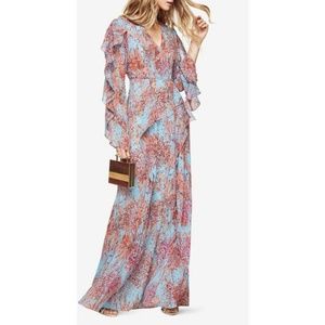 BCBGMAXAZRIA Kalen Floral-Print Maxi Dress SZ 8